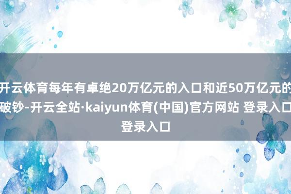 开云体育每年有卓绝20万亿元的入口和近50万亿元的破钞-开云全站·kaiyun体育(中国)官方网站 登录入口