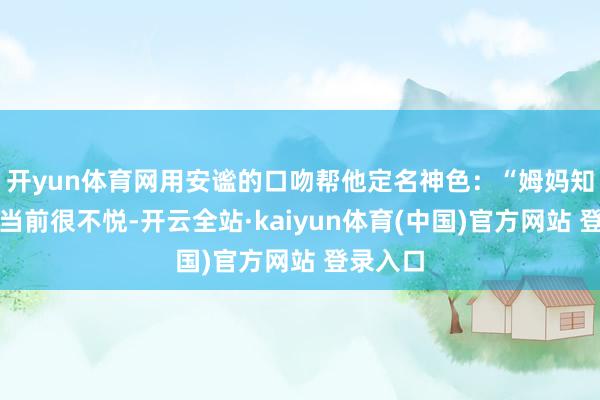 开yun体育网用安谧的口吻帮他定名神色：“姆妈知说念你当前很不悦-开云全站·kaiyun体育(中国)官方网站 登录入口